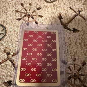 Gucci Red and Gold Patterned Card